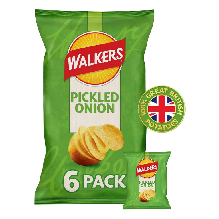 6 x 25g Picked Onion Multipack Crisps