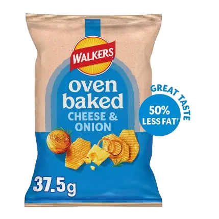 Baked Crisps Cheese & Onion Snacks