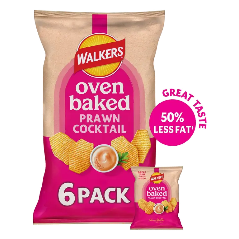 Prawn Cocktail Snacks Multipack Crisps 6x22g