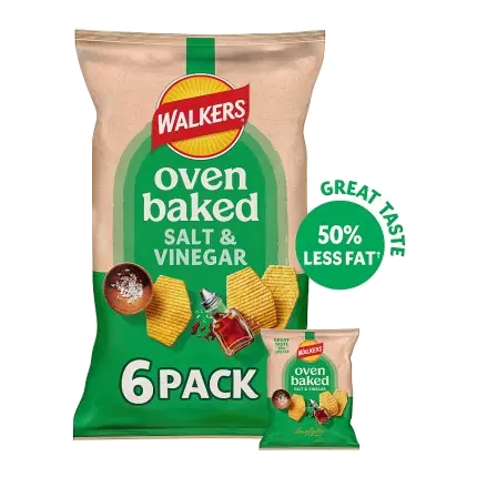 Baked Salt & Vinegar Multipack Snacks Crisps