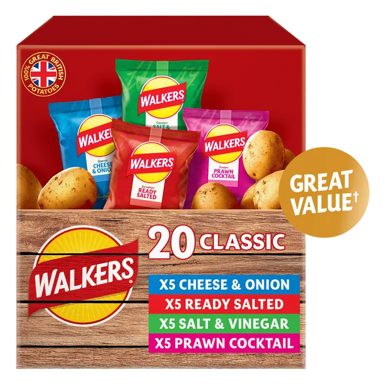 Walkers Classic Variety Multipack Crisps Box 20x25g