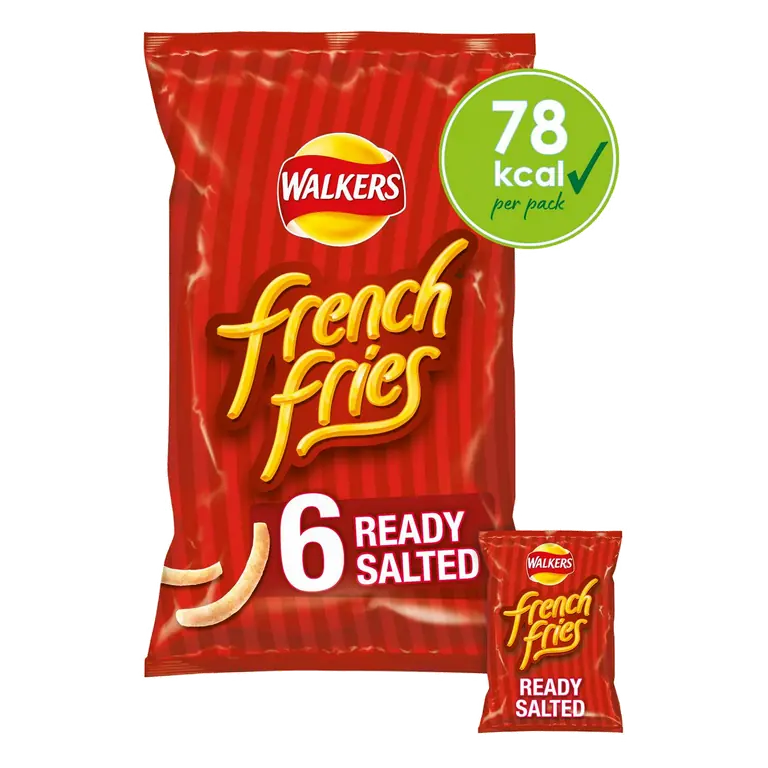 French Fries Ready Salted Multipack Crisps Snacks 6x18g