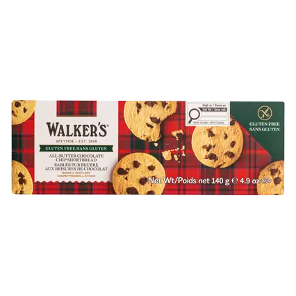 Gluten-Free Shortbread Chocolate Chip 140 g