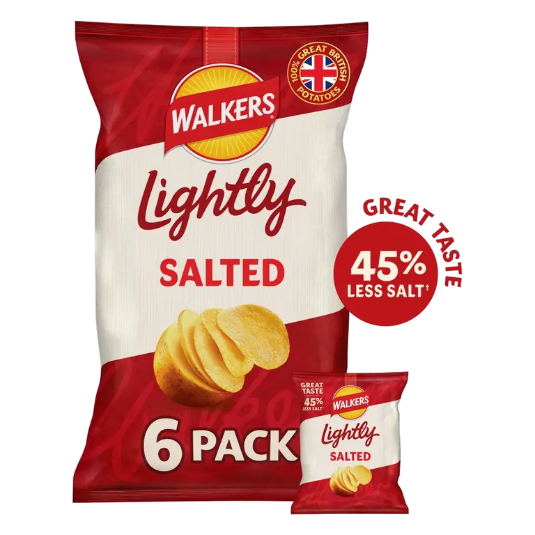 Lightly Salted Multipack Crisps 6 x 25g