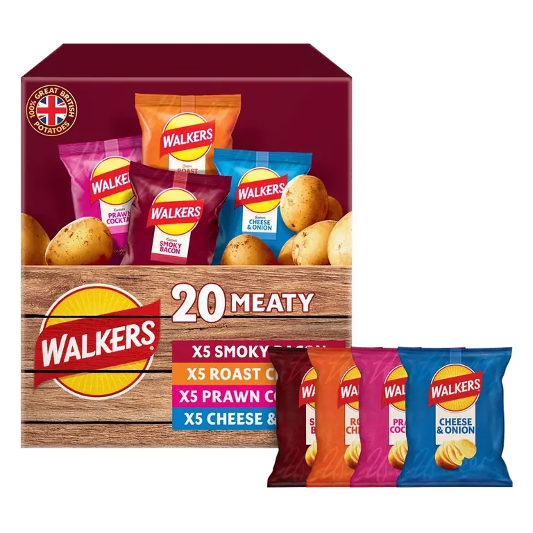 Meaty Variety Multipack Crisps Box 20 x 25g