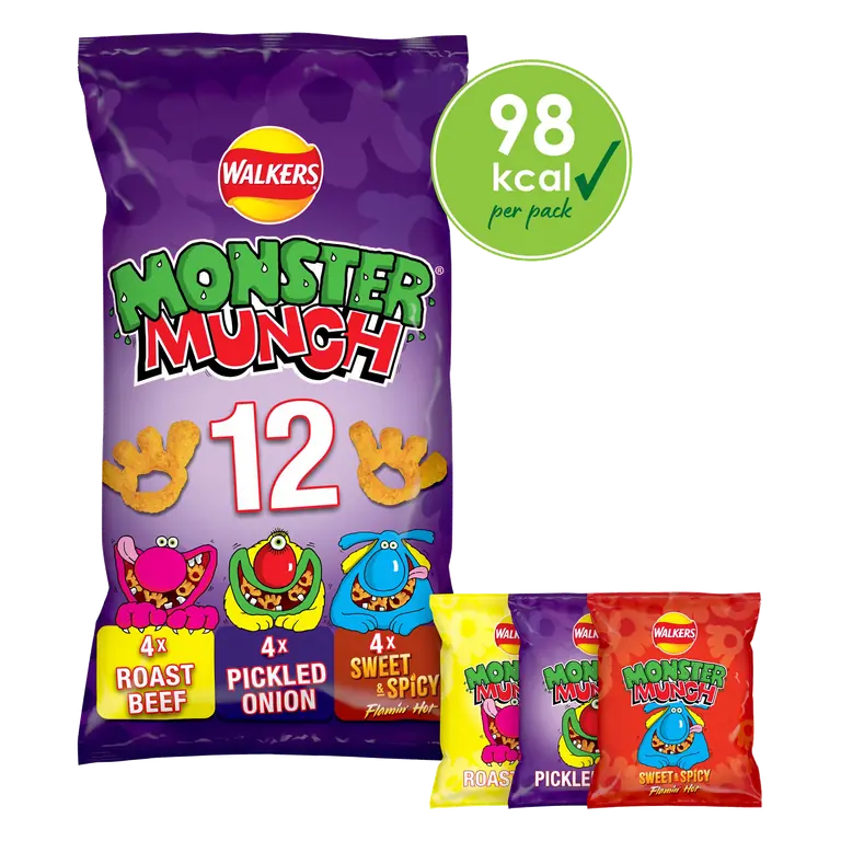 Monster Munch Baked Corn Snack Variety Multipack Crisps 12x20g