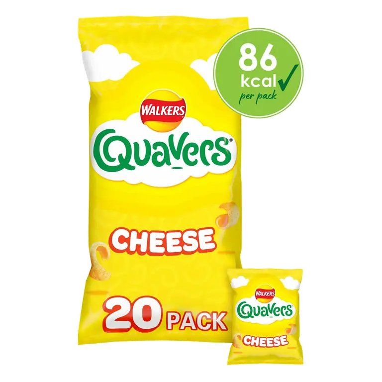Quavers Cheese Multipack Snacks Crisps 20 x 16g