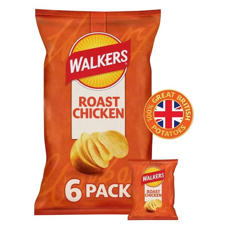 Roast Chicken Multipack Crisps 6x25g