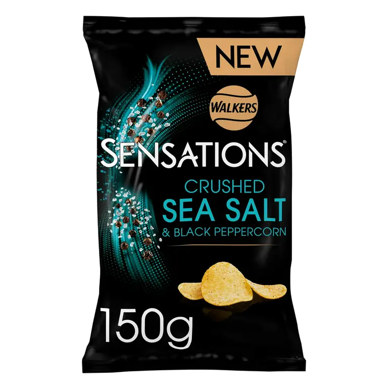Sensations Salted & Black Peppercorn Sharing Crisps 150g