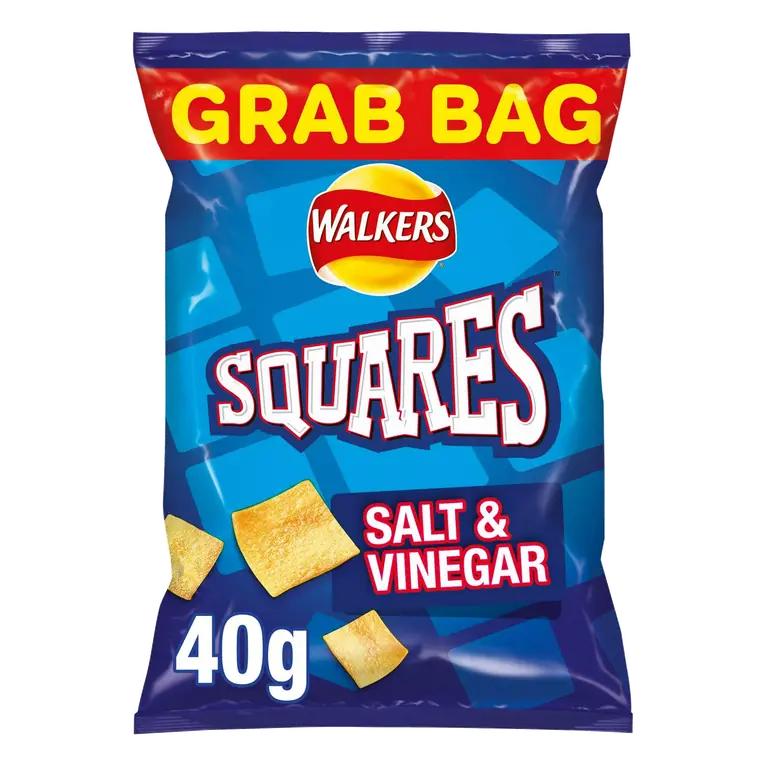 Squares Salt & Vinegar Snacks Crisps 40g