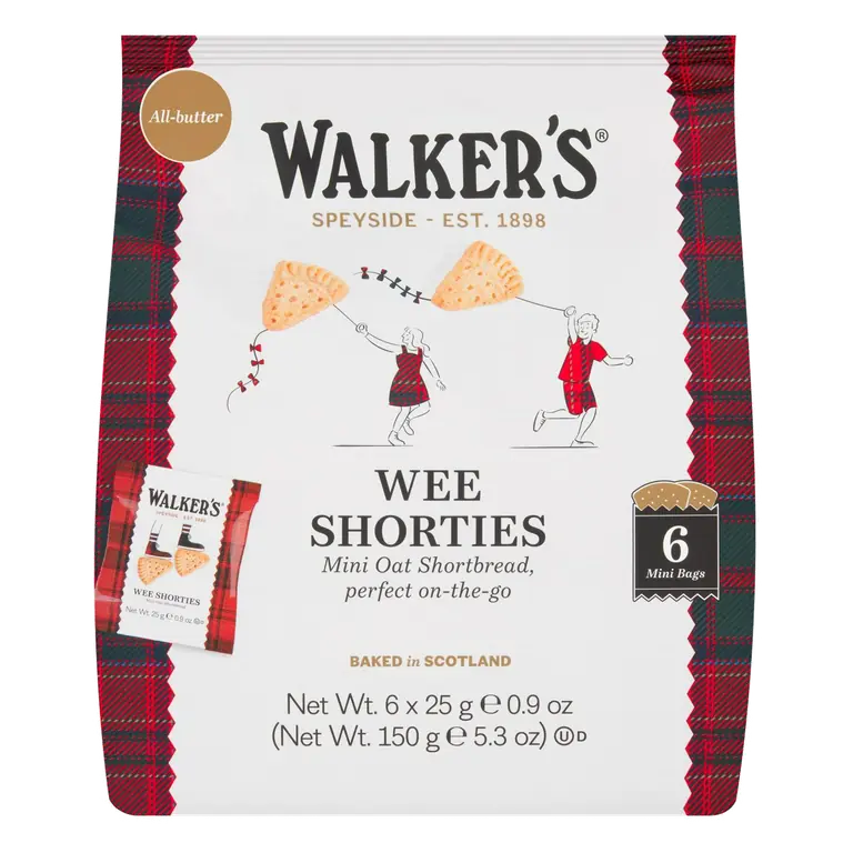 Wee Shorties Mini Oat Shortbread Triangles 6 x 25g