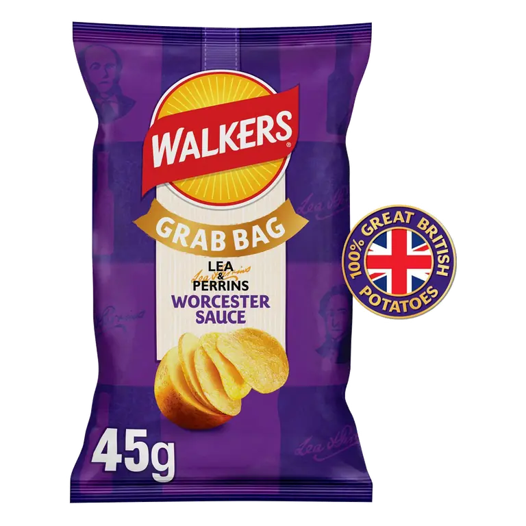 Worcester Sauce Lea & Perrins Grab Bag Crisps 45g