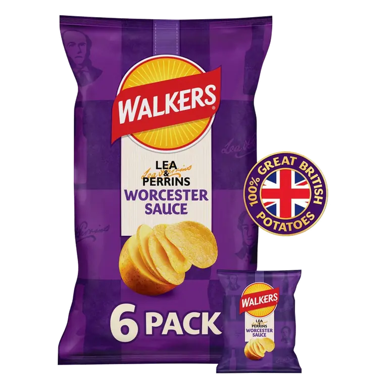 Worcester Sauce Lea & Perrins Multipack Crisps 6 x 25g