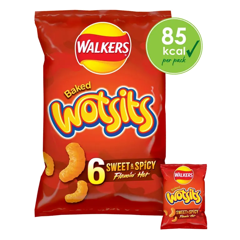 Wotsits 6 x 16g Sweet & Spicy Snacks Multipack Crisps