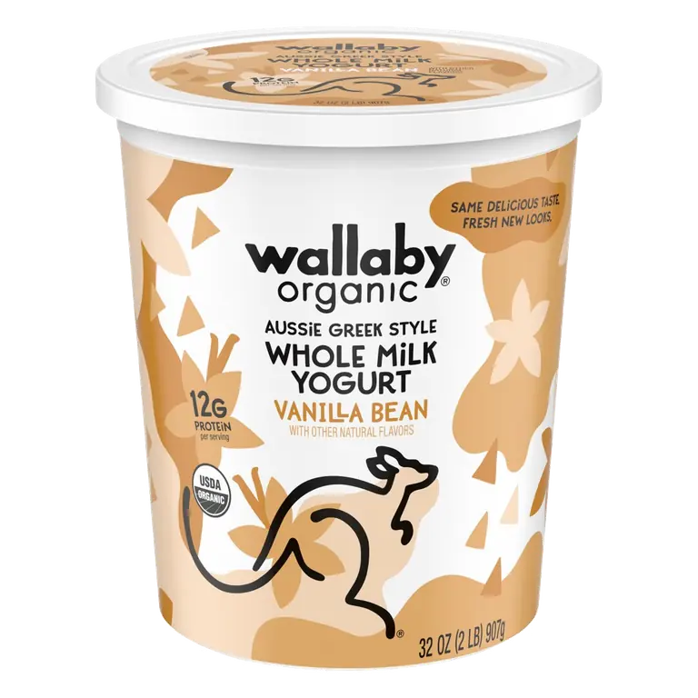 Vanilla Bean Organic Aussie Greek Style Whole Milk Yogurt