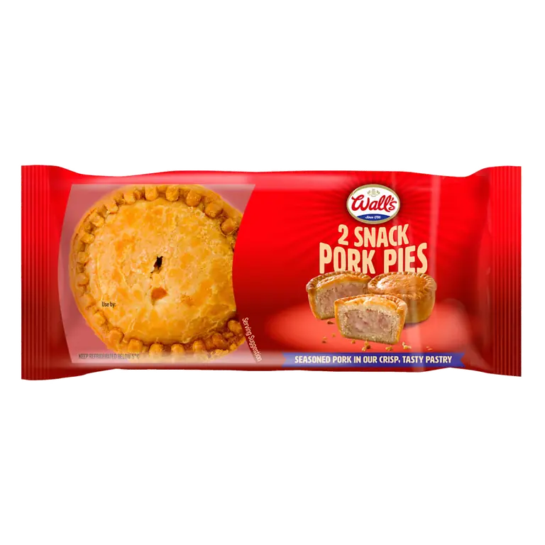 Wall's 2 Snack Pork Pies 130g