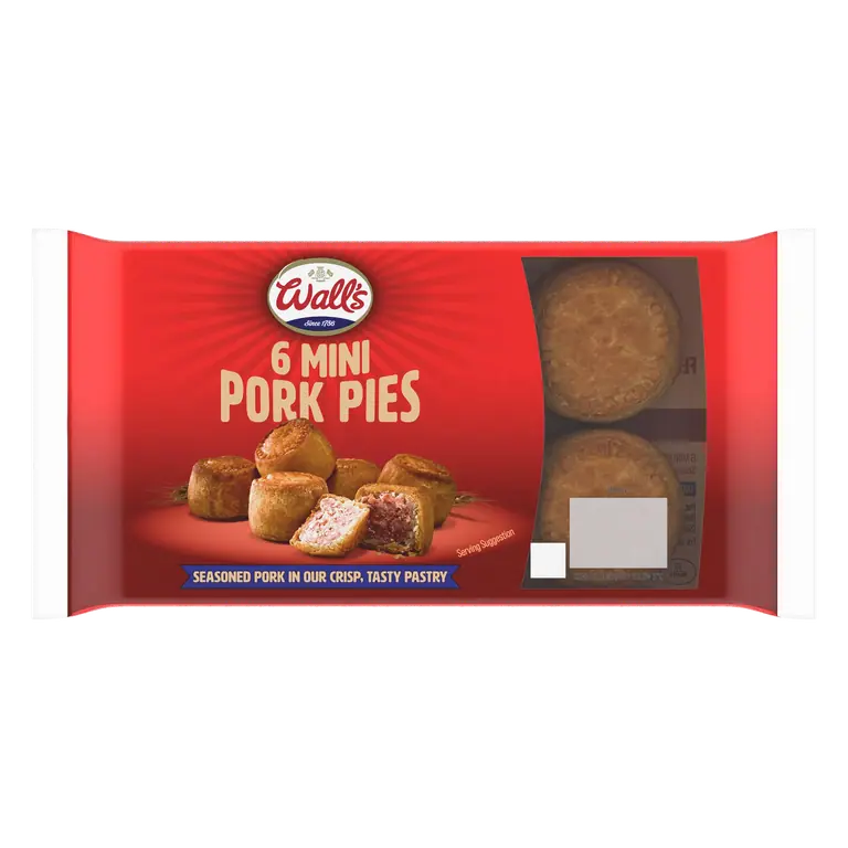 Wall's 6 Mini Pork Pies 300g