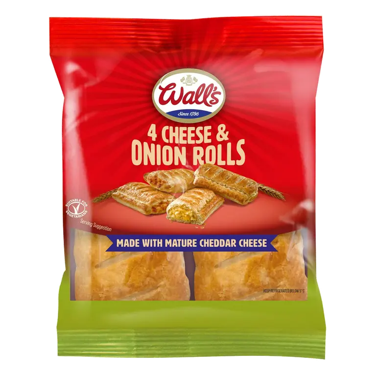 Cheese & Onion Rolls x4 220g