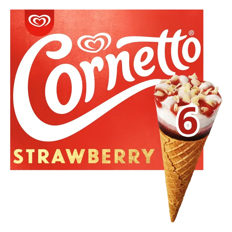 Cornetto Ice Cream Cone Strawberry