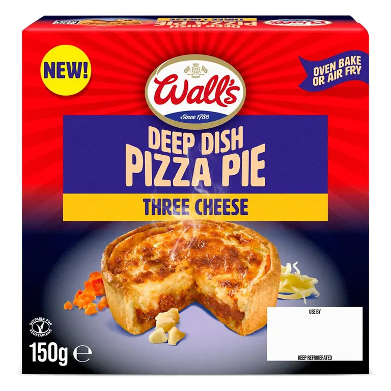 Deep Dish Three Cheese Pizza Pie 150g