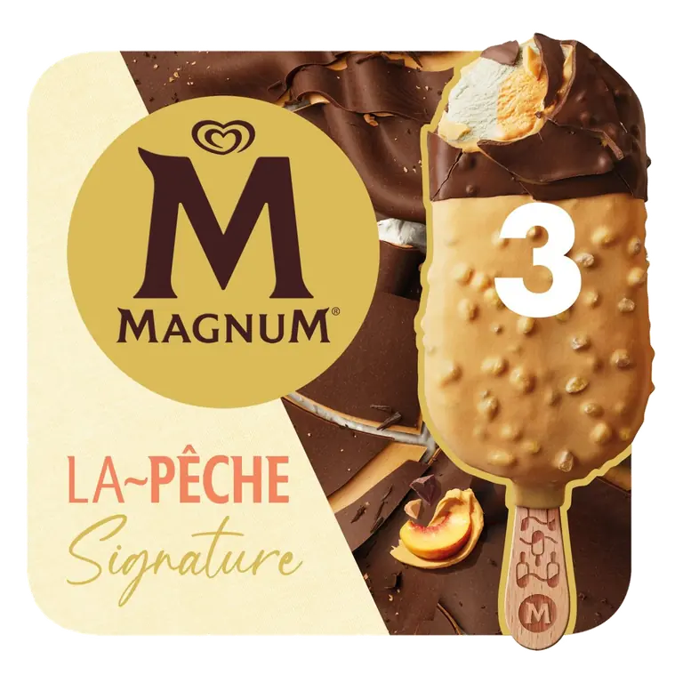 Magnum Signature Peach Ice Cream Sticks 3 x 90ml