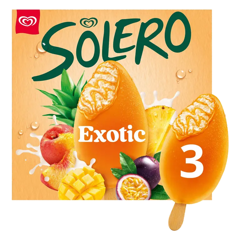 Solero Ice Cream Sticks Exotic 3x 90 ml