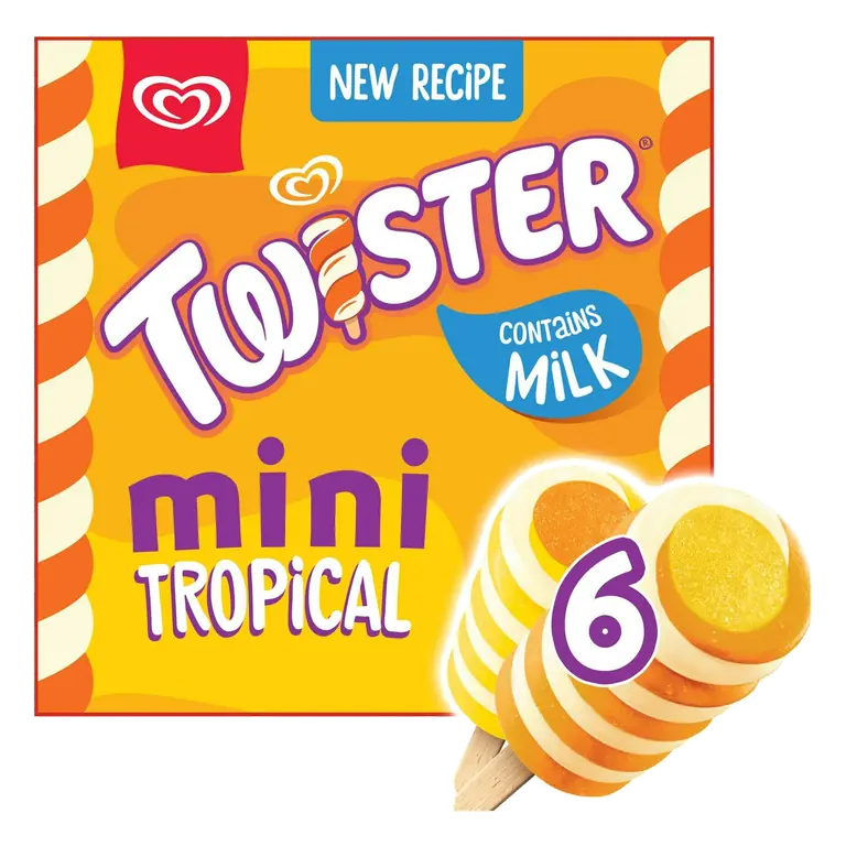 Twister 6 x 50ml Mini Tropical Ice Cream Lollies