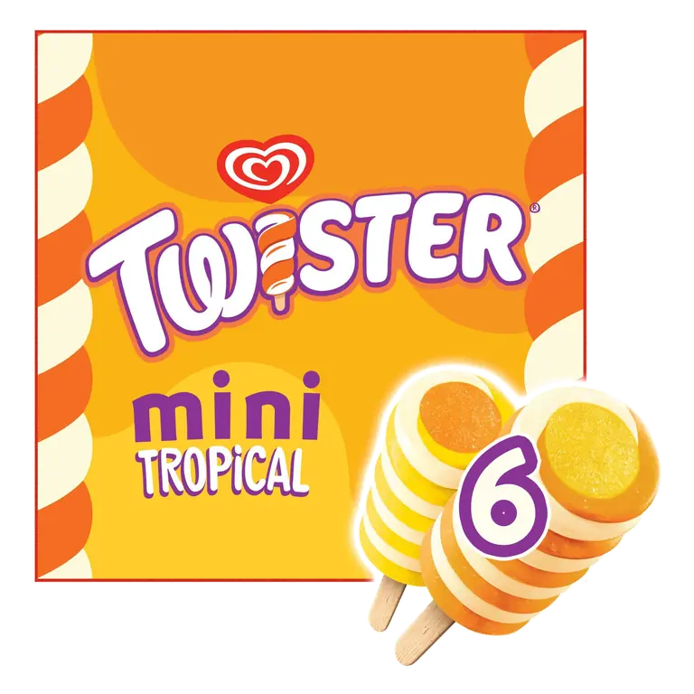 Wall's Twister Ice Lolly Mini Tropical 6x 50 ml