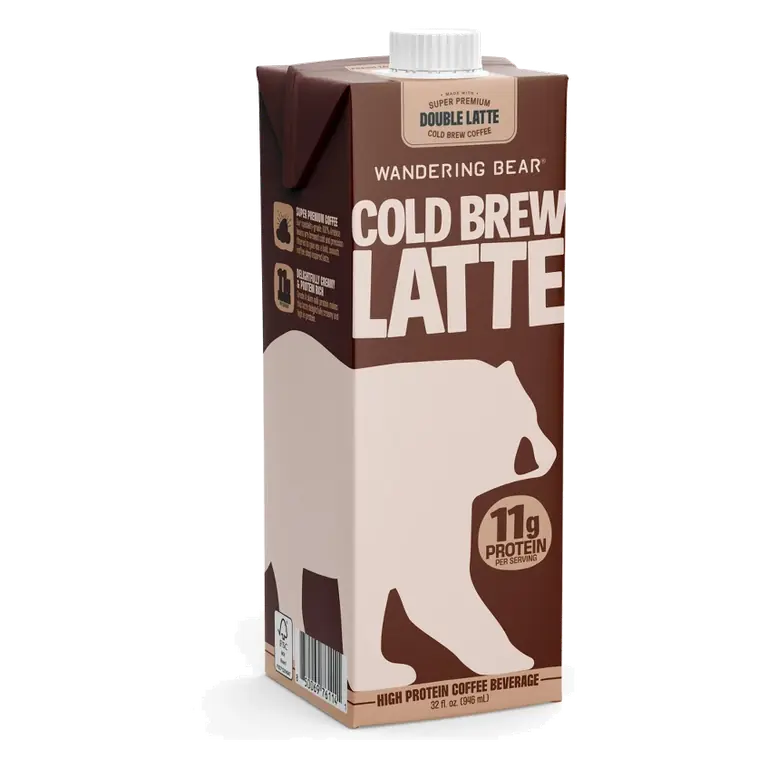 Wandering Bear Coffee High-Protein Cold Brew Latte, 32 fl oz