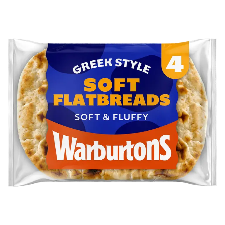 Warburtons 4 Greek Style Soft Flatbreads