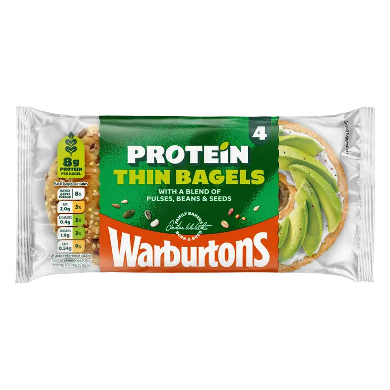 Warburtons 4 Protein Thin Bagels