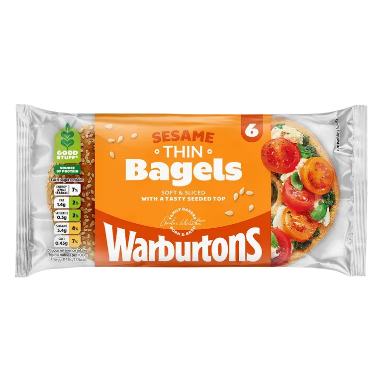 6 Sesame Thin Bagels