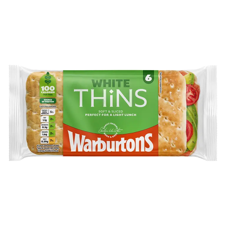 Warburtons 6 White Thins