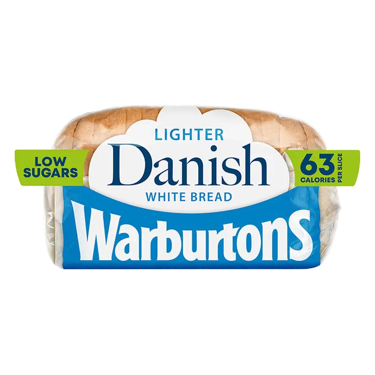Warburtons Danish Lighter White Bread 400g