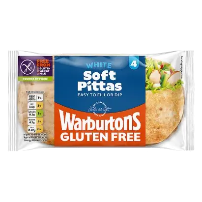 Gluten Free 4 Soft Pittas White