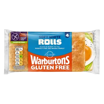 Gluten Free 4 Super Soft Sliced Square Rolls