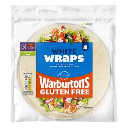 Gluten Free 4 White Wraps