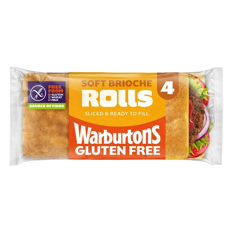 Gluten Free Soft Sliced Brioche Rolls x4