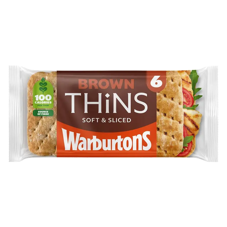 Soft Brown Sliced Sandwich Thins