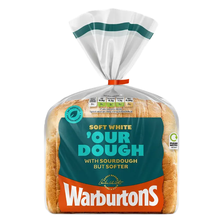 Warburtons Soft White 'Our Dough 400g