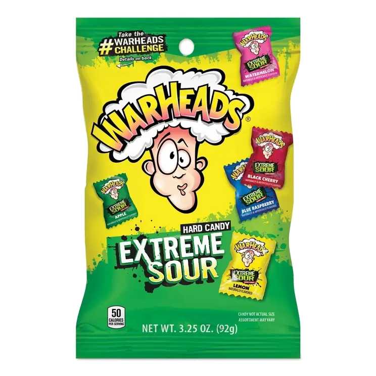 Warheads Extreme Sour Hard Candy, 3.25oz
