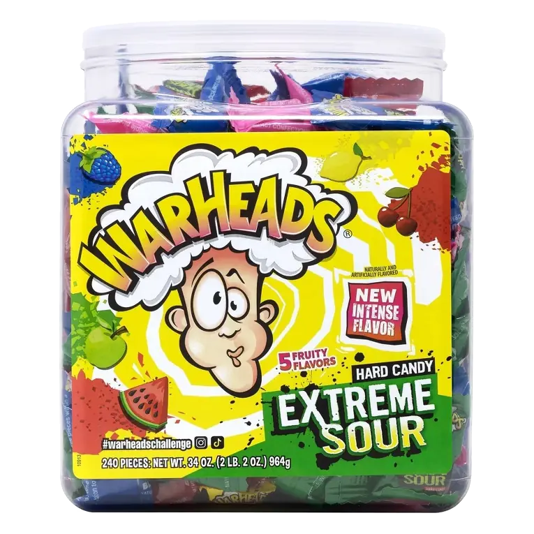 Warheads Xtreme Sour Hard Candy, 34oz