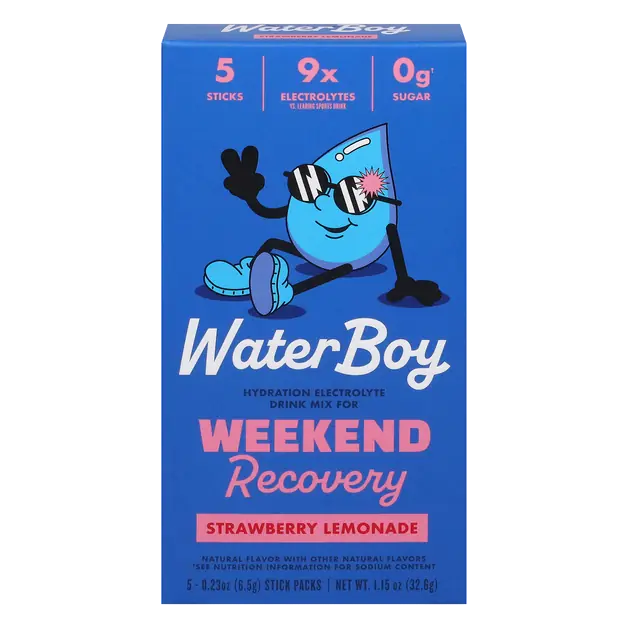 Weekend Recovery Strawberry Lemonade Electrolyte Drink Mix 5 ct