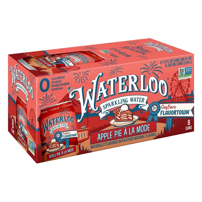 Waterloo Sparkling Water Apple Pie A La Mode Cans, 8pk/12 fl oz