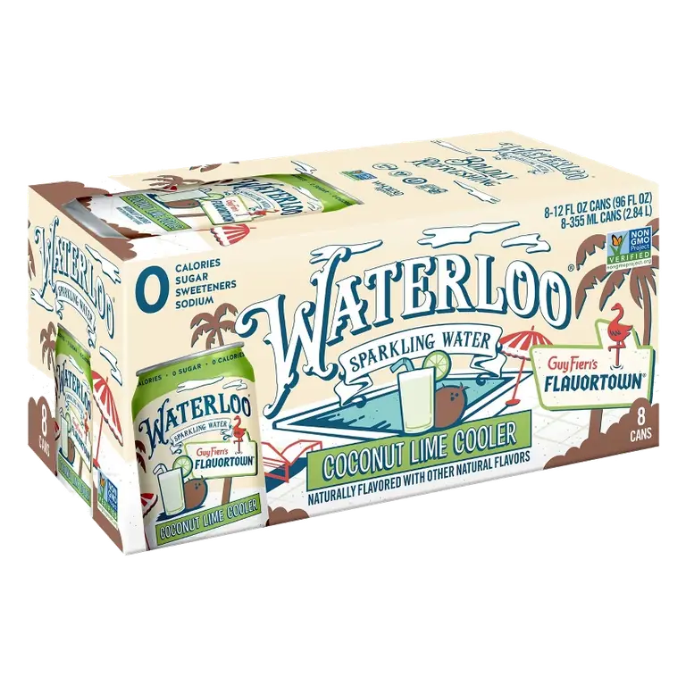 Waterloo Sparkling Water Coconut Lime Cooler, 8pk/12 fl oz