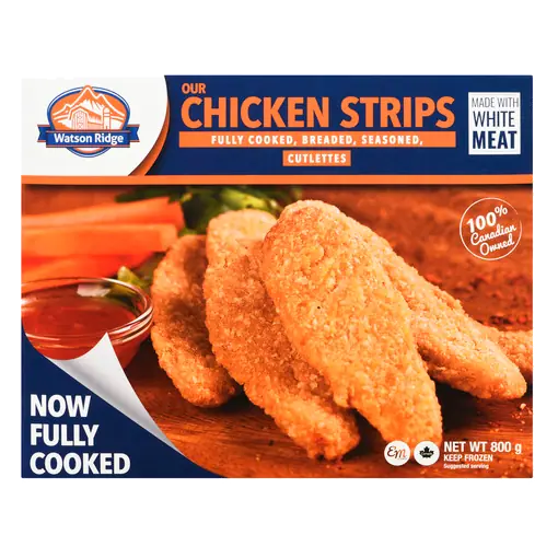 Frozen Chicken Strips Breaded Fully Cooked 800 g