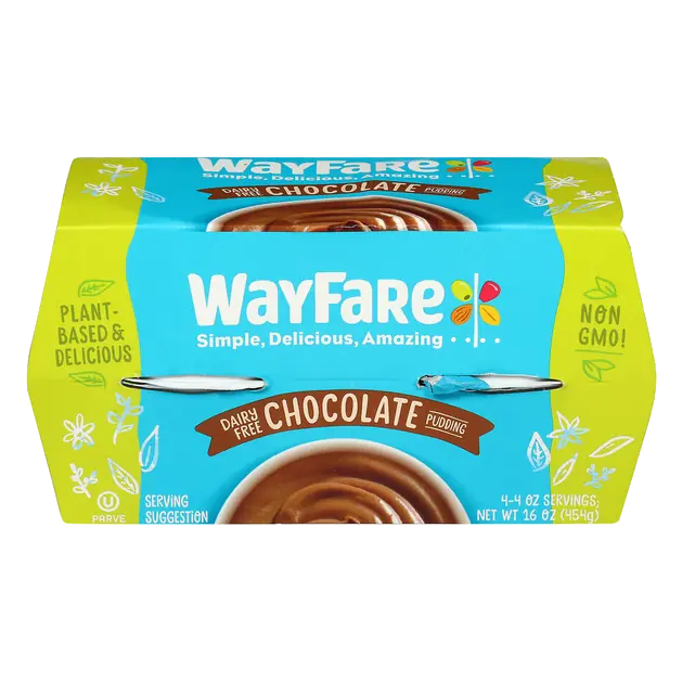 WayFare Chocolate Pudding 4 - 4 oz Each