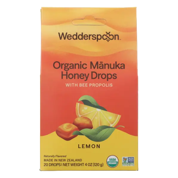 Lemon Organic Manuka Honey Drops