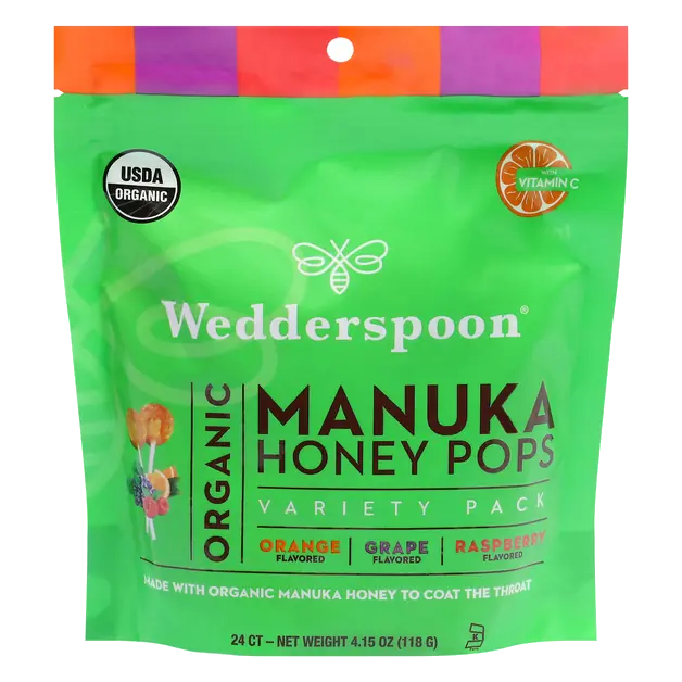 Organic Variety Pack Manuka Honey Lollipops - 24 ct