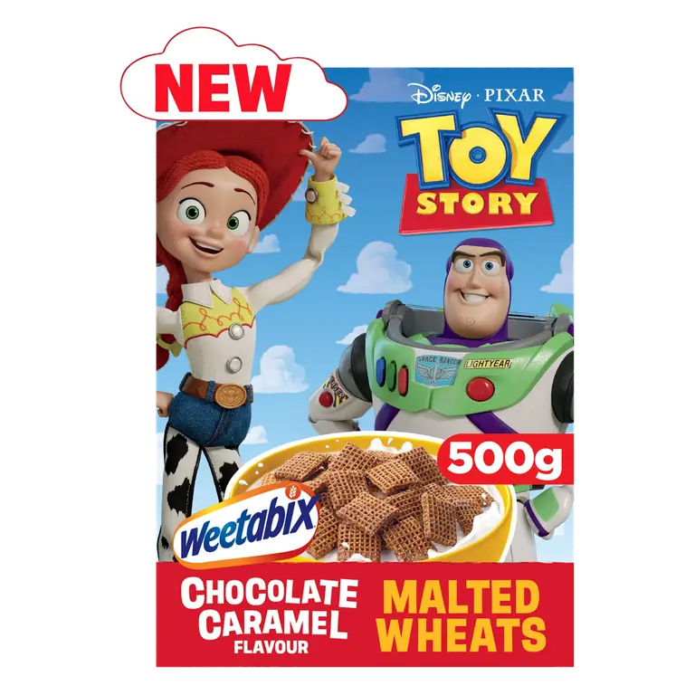 Weetabix Disney Pixar Toy Story Chocolate Caramel Flavour Malted Wheats 500g